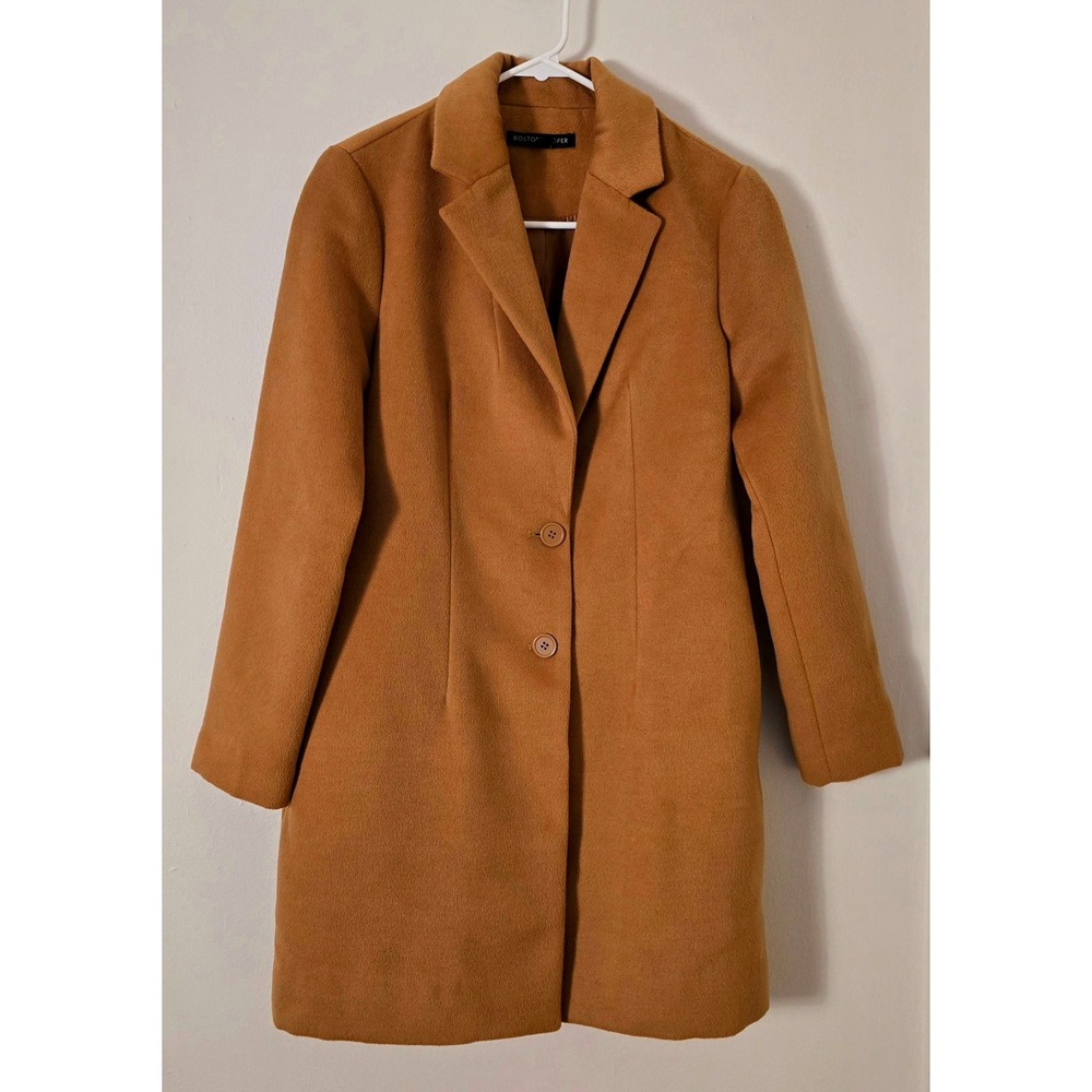 Boston Proper Trench Coat Jacket Womens Extra Small Tan Brown